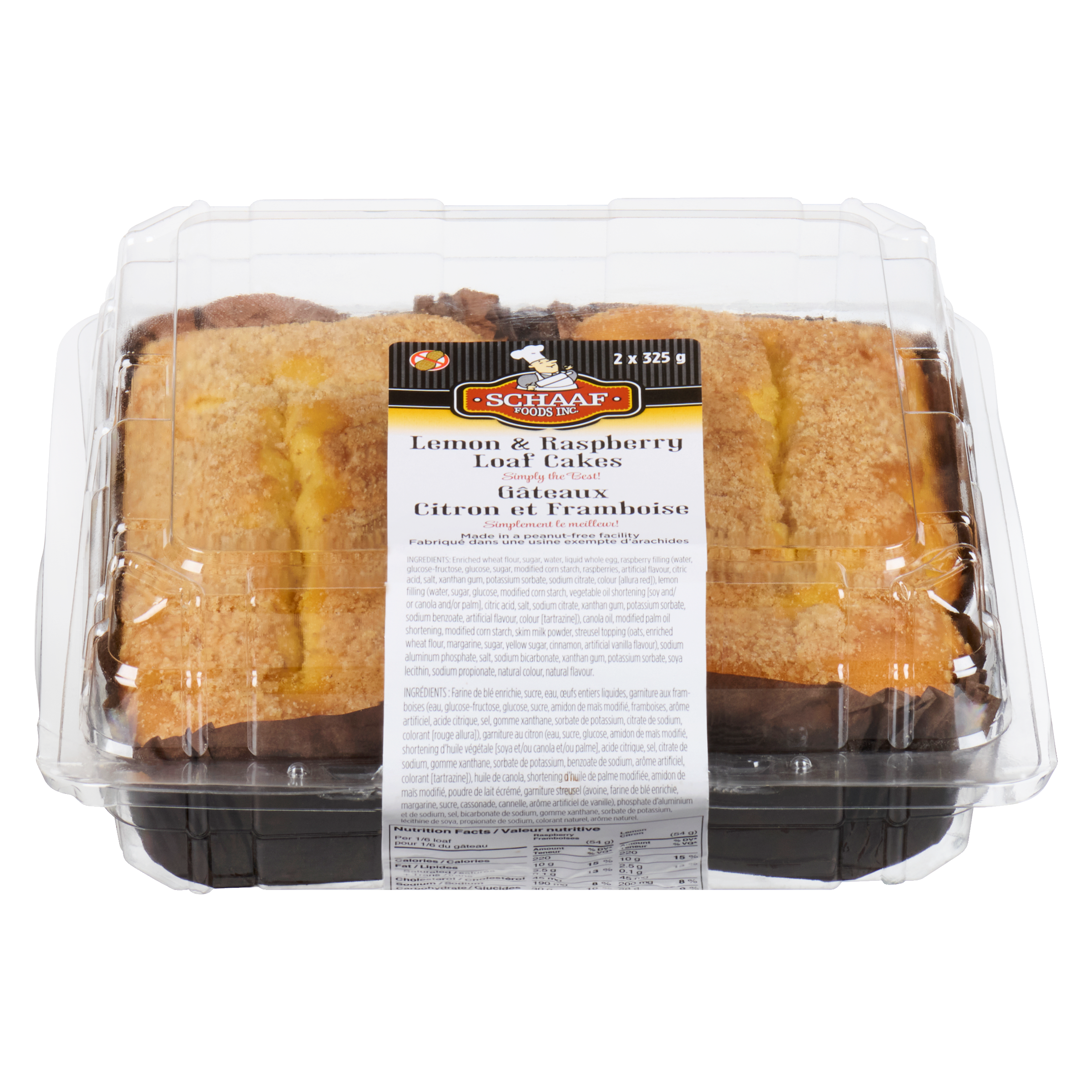 Lemon & Raspberry Loaf Cakes (Twin-Pack)